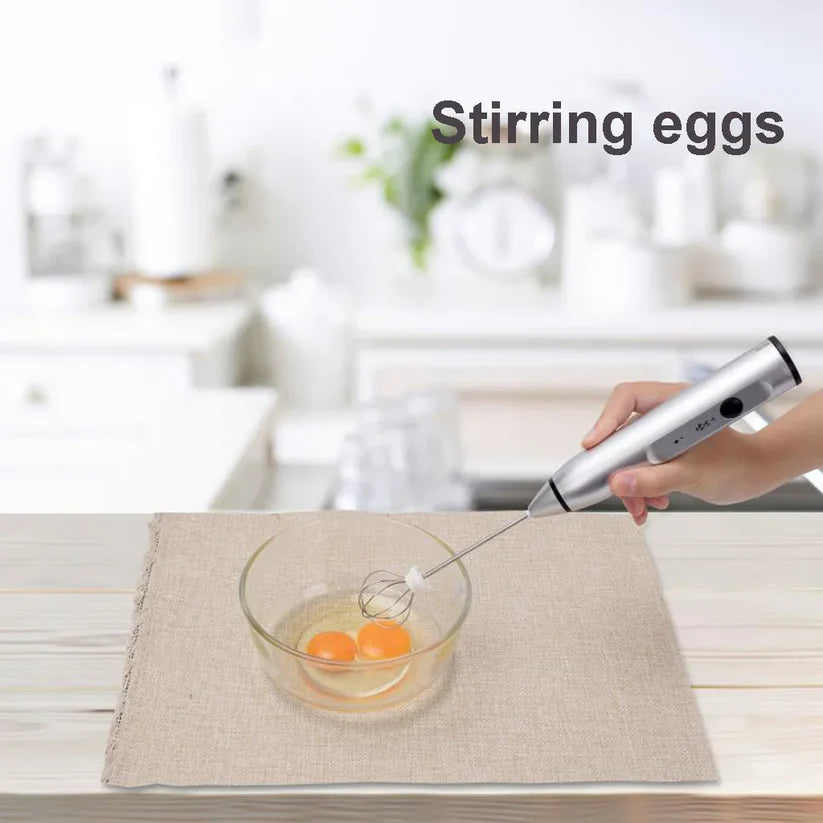 Rechargeable Electric Egg Beater Coffee Stir Baking Tool