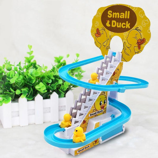 Small Ducks Roller Coaster Climbing Stairs Slide Toy