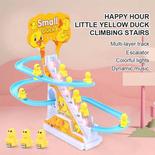 Small Ducks Roller Coaster Climbing Stairs Slide Toy